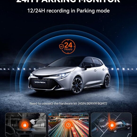 WOLFBOX G930 4K 10" Rear View Mirror Camera with 5.8GHz WiFi, Dash Cam Front and - Picture 6 of 8